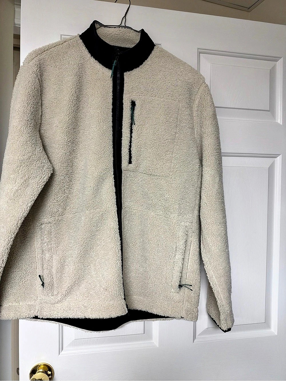 vineyard vines Fleece Full-Zip Jacket Cream & Black XL